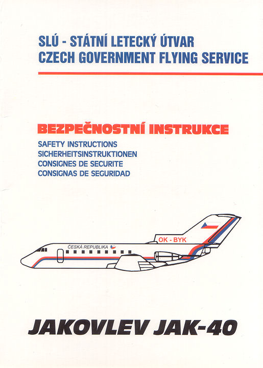 Airline Safety Card For czech government flying service jakovlev jak40.jpg